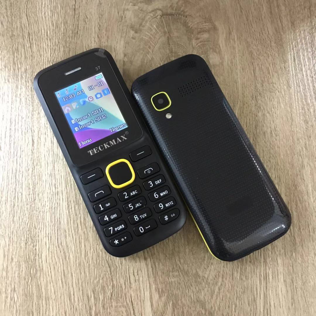 (Black/Yellow)OEM TECKMAX 37 Dual Sim Basic Phone(Ready Stock)
